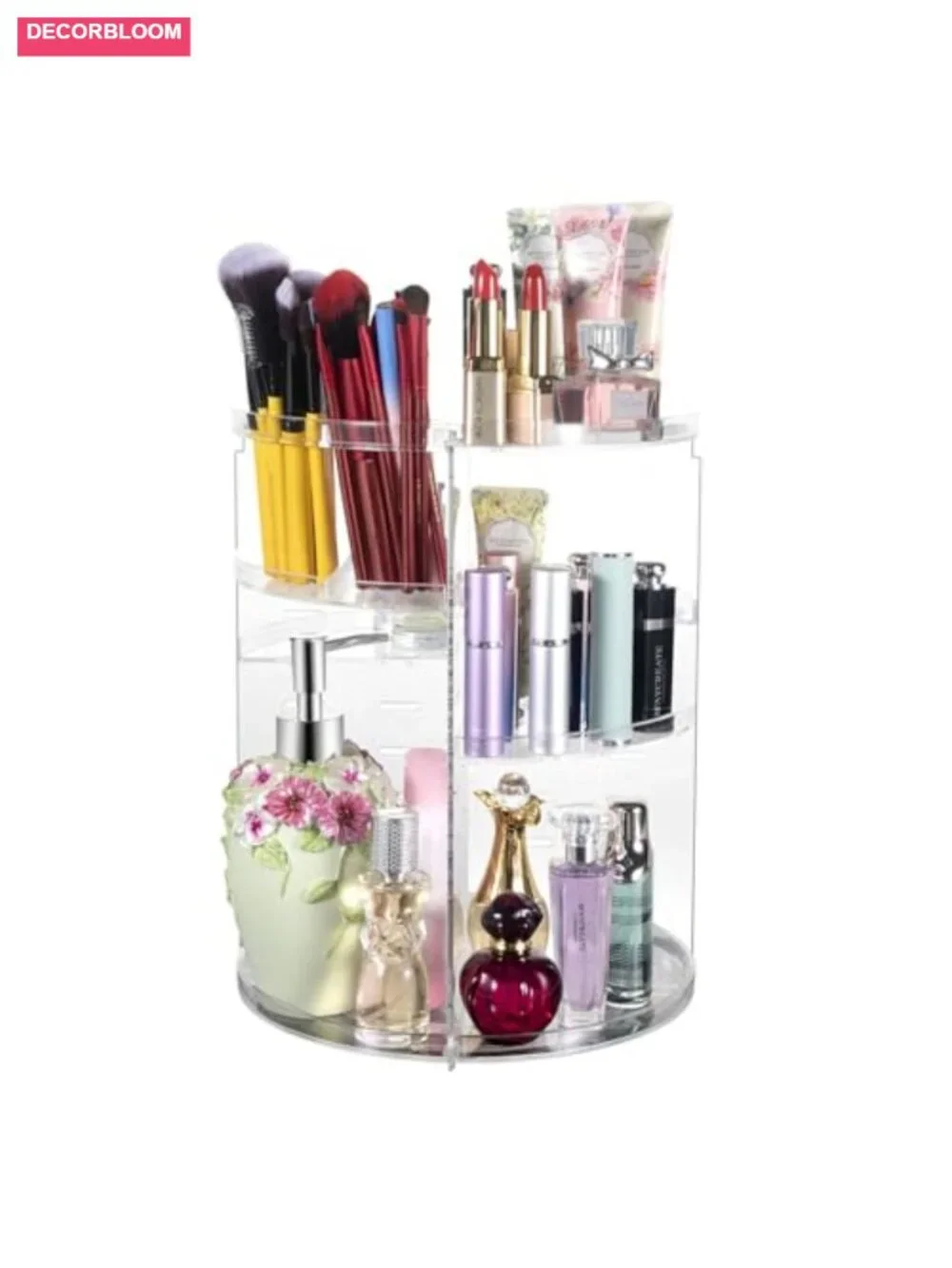 360 Rotating Makeup Organizer, Spinning Countertop Cosmetic Holder Shelf,